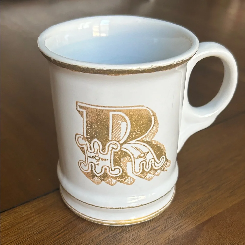 William-Sonoma Exclusive R Initial Ceramic Mug
